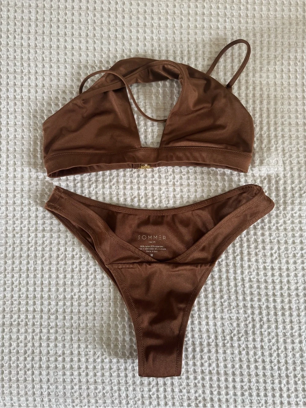 SOMMER Brown V-Notch Bikini Set - Women Swim - Picture 2 of 3